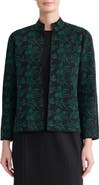 KASPER Kissing Front Jacquard Cardigan