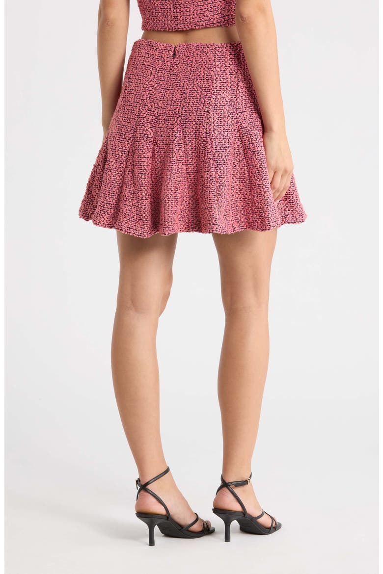 Jenavy Tweed Flare Miniskirt, Alternate, color, CORAL-MUL
