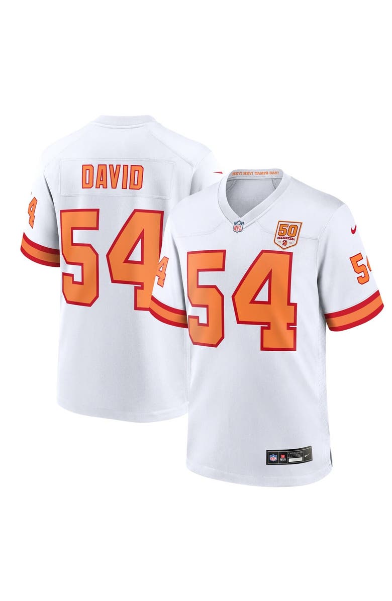Nike Men's Nike Lavonte David White '76 Tampa Bay Buccaneers 50th Season Game Jersey, Main, color, White