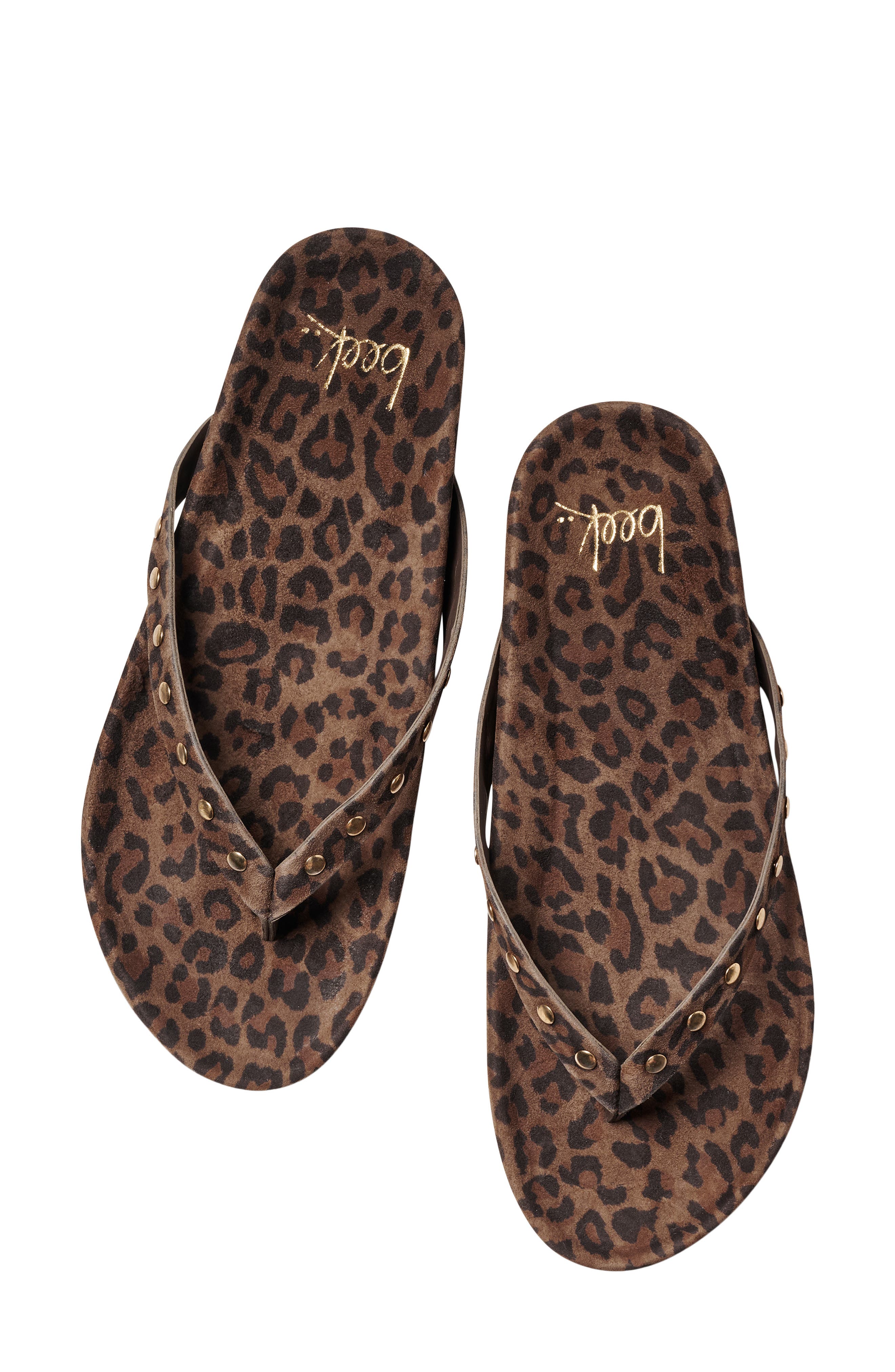 Tringa Flip Flop, Alternate, color, BLACK LEOPARD