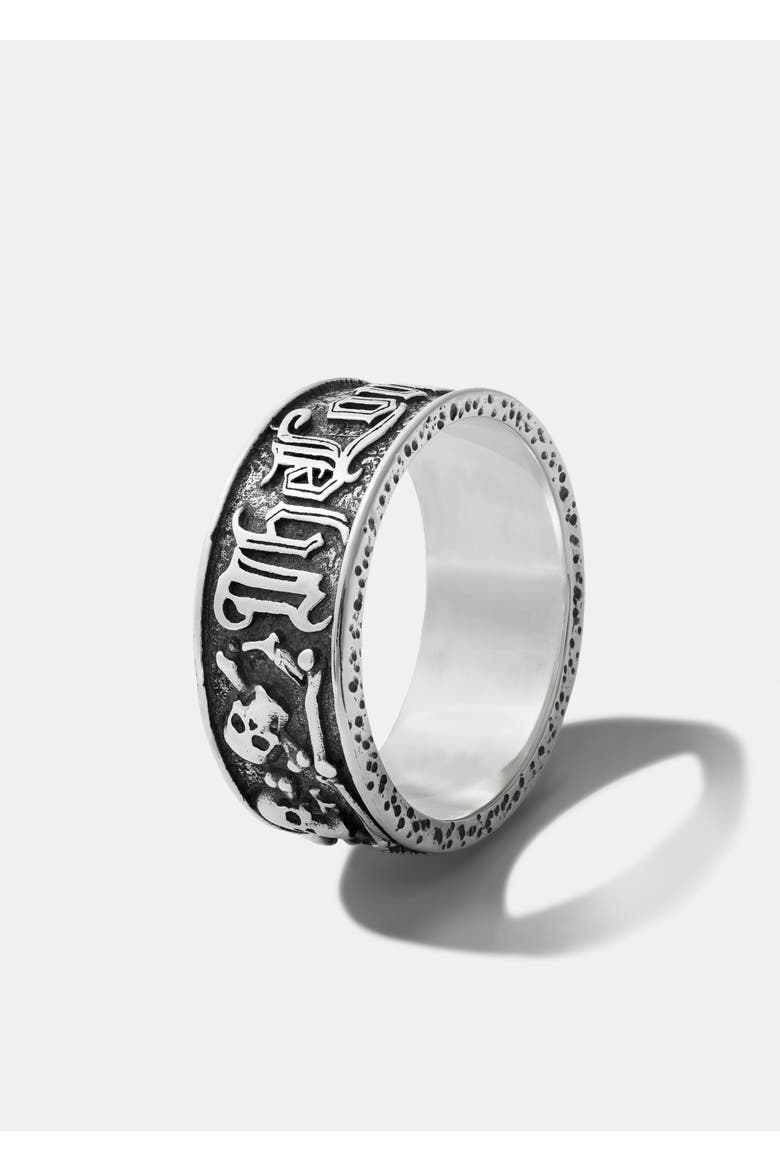 Amorata Thick Sterling Silver Ring, Alternate, color, Silver