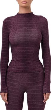 Naked Wardrobe Print Turtleneck Top