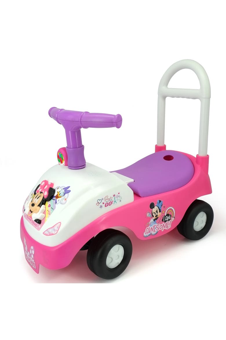 Disney Minnie Foldable Handle Rideon W/ Interactive Dashboard & Sounds, Main, color, Multicolored