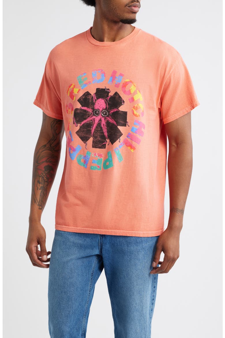 Red Hot Chili Peppers Cotton Graphic T-Shirt, Main, color, ORANGE PIGMENT DYE