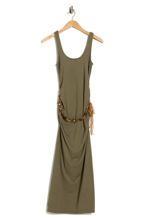 Belted Maxi Tank Dress