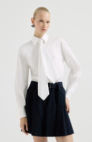 Brunello Cucinelli Shirt with tie and monili