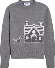 Thom Browne Holiday Scenery Virgin Merino Wool Crewneck Sweater