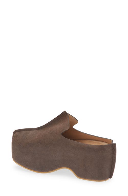 Jw Anderson Plateau-mules Aus Wildleder 50mm In Burgundy