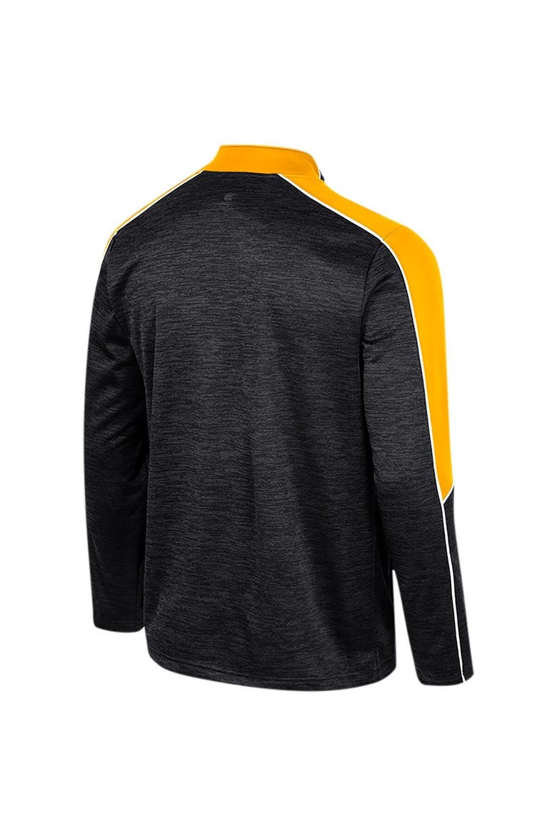Men's Colosseum Black Appalachian State Mountaineers Marled Half-Zip Jacket, Alternate, color, Black