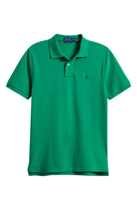 Kids' Basic Solid Cotton Piqué Polo
