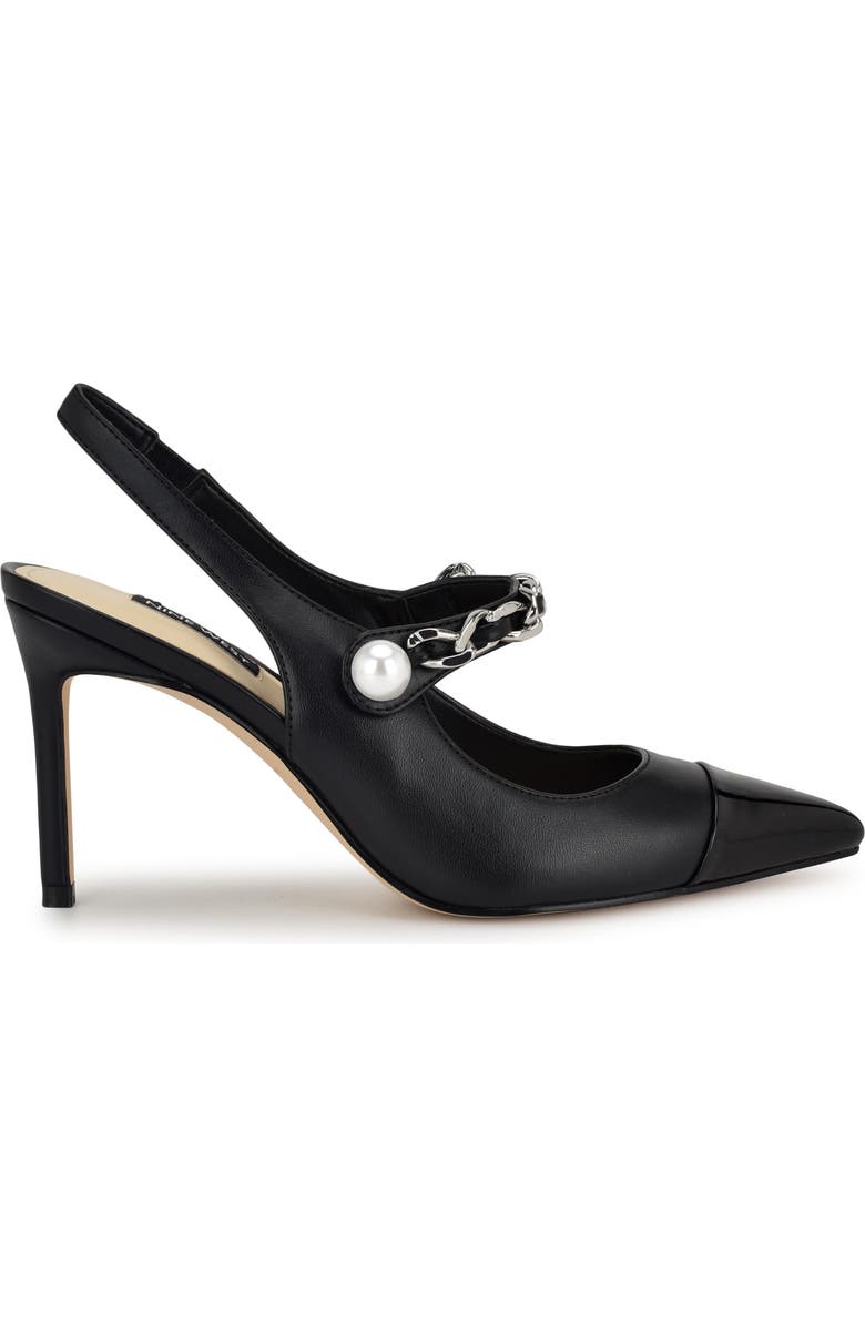 Nine West Rendez Slingback Pointed Cap Toe Mary Jane Pump, Alternate, color,