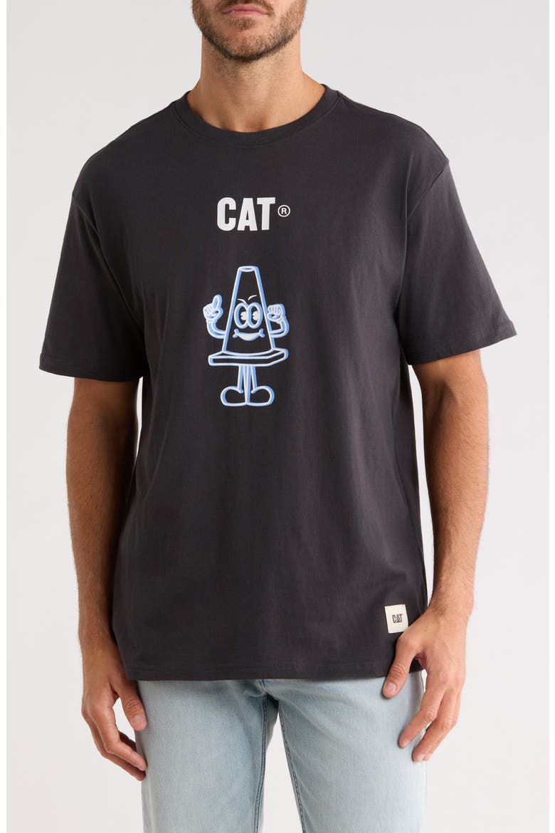 Relaxed Fit Cone Graphic T-Shirt, Main, color, WASHED BLACK