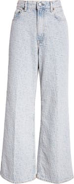 Acne Studios Monogram High Waist Relaxed Fit Jeans