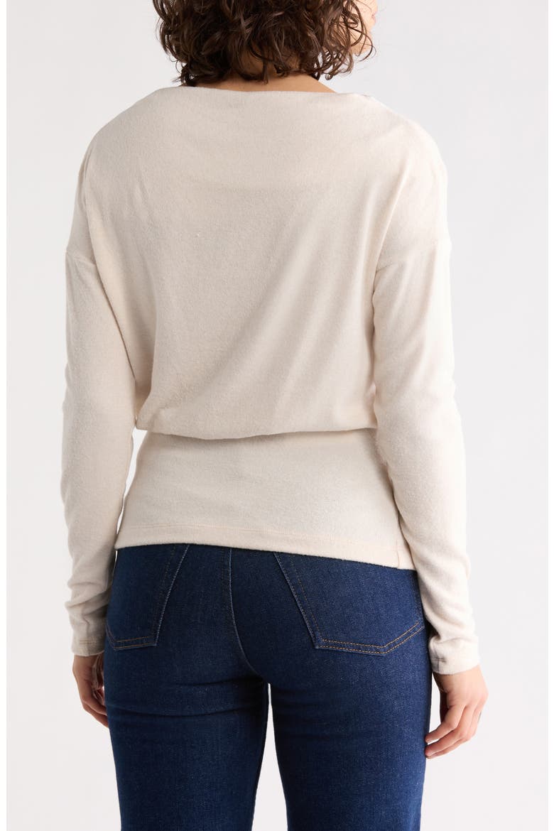 Long Sleeve Banded Hem Knit Top, Alternate, color, OATMEAL