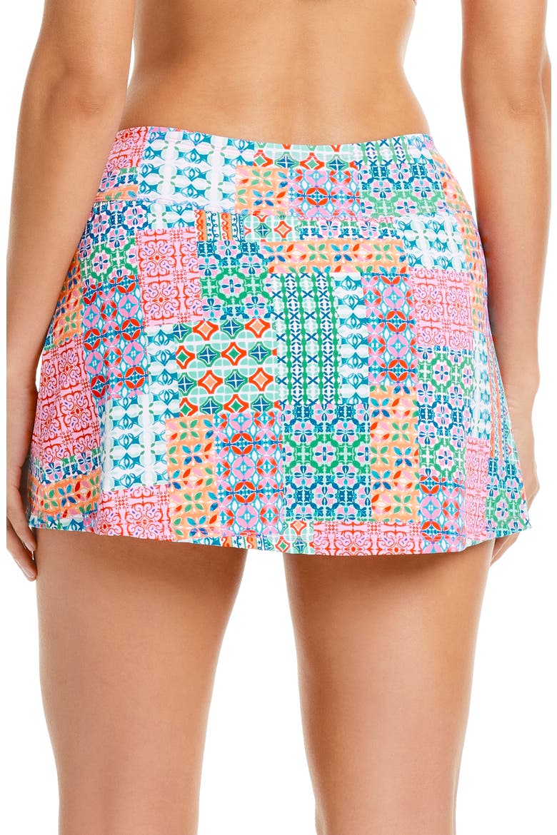 High Waist Skirted Bikini Bottoms, Alternate, color, MULTI