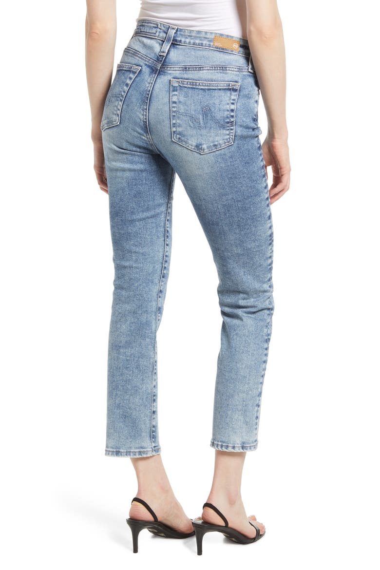 Mari High Waist Ankle Slim Straight Leg Jeans, Alternate, color, SUNSET TRAIL