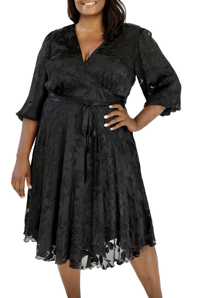 Burnout Dress, Alternate, color, BLACK