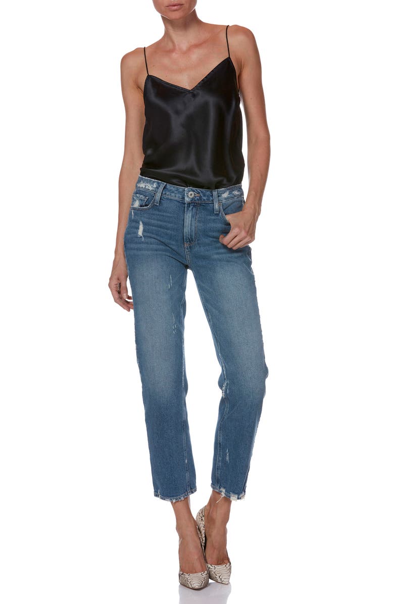 PAIGE Noella High Waist Ankle Straight Leg Jeans, Alternate, color, 