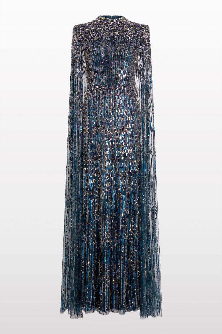 Opera Embellished Maxi Dress, Main, color, Blackthorne Blue