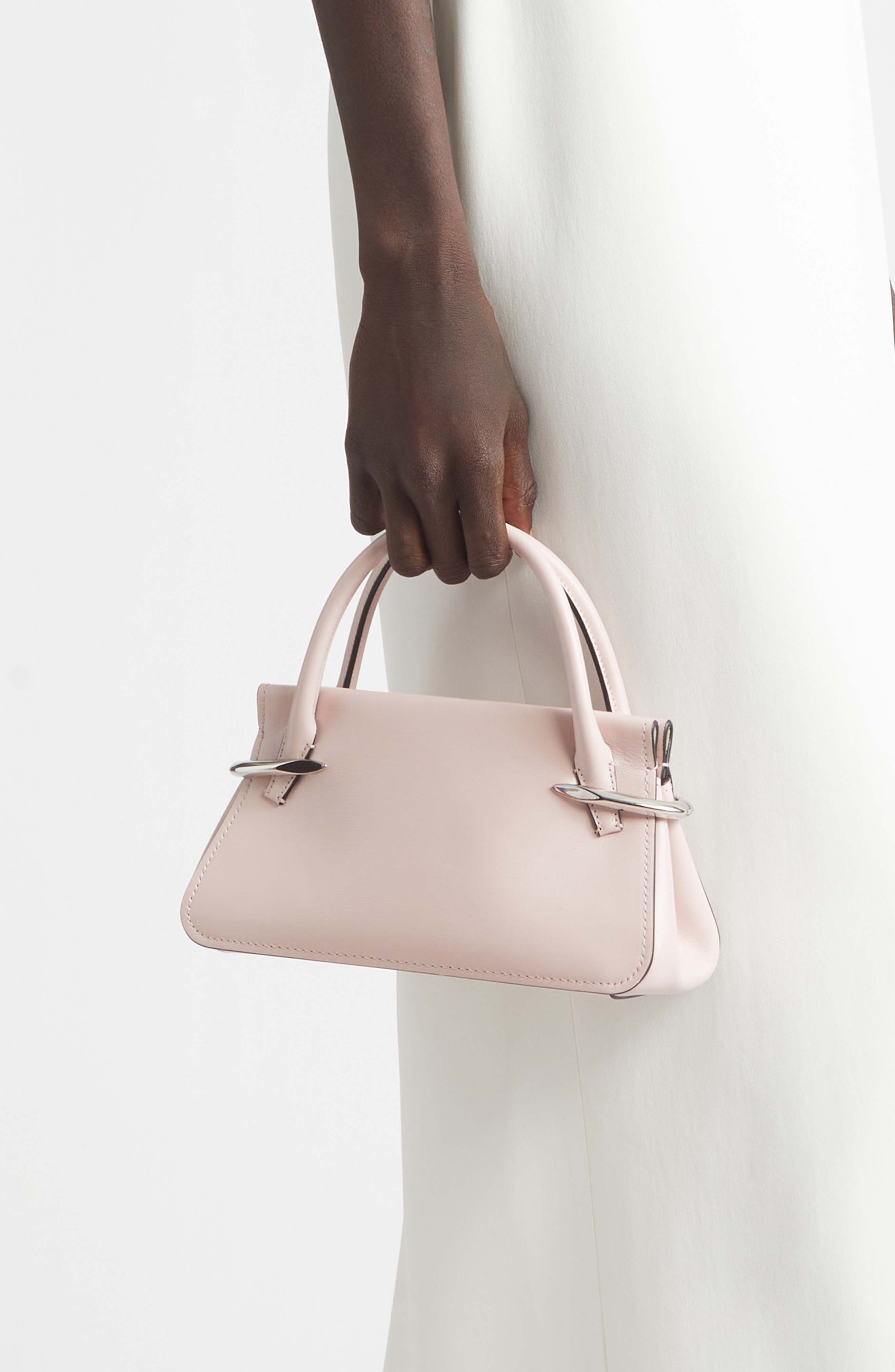 Givenchy Mini Pinch Leather Top Handle Bag, Alternate, color, Baby Pink
