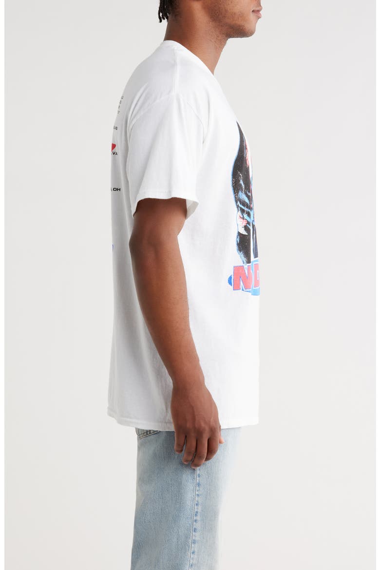 No Doubt 1997 Tour Star Logo 2 Cotton Graphic T-Shirt, Alternate, color, WHITE OVERDYE