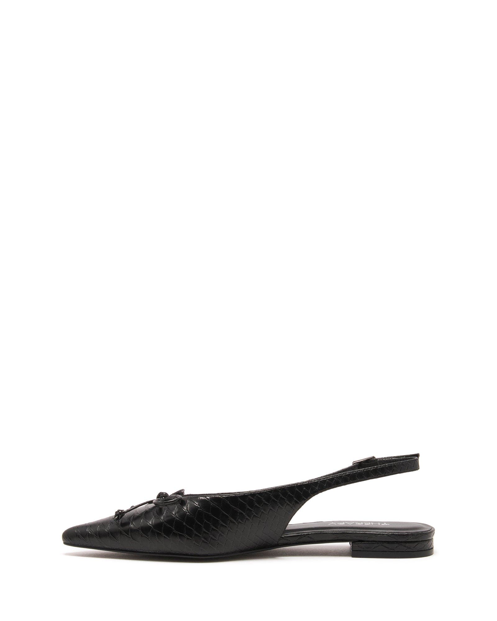 Therapy Australia Lavin Slingback Ballet Flat, Alternate, color, Black Snake Pu