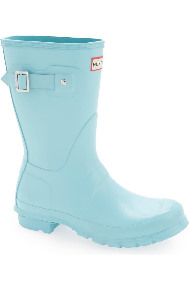 Hunter Original Short Waterproof Rain Boot, Main, color, Pale Mint