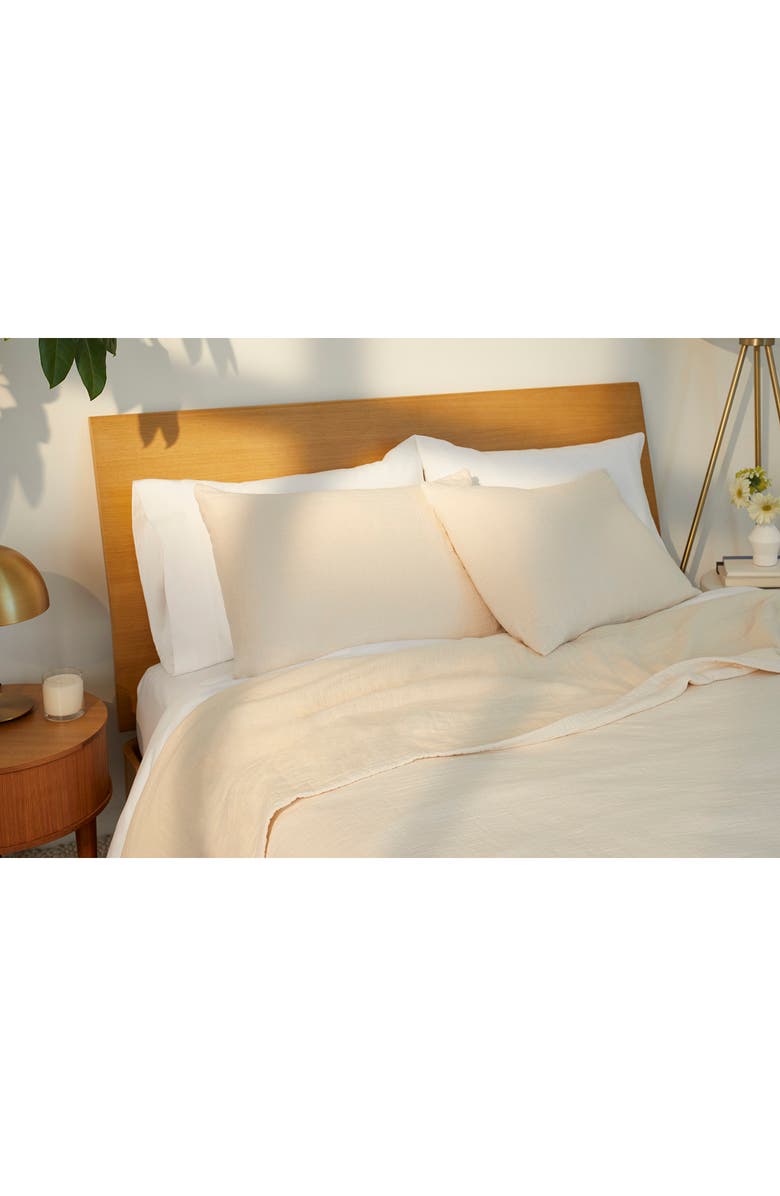 Casper Textured Cotton Pillow Shams, Alternate, color, Cream