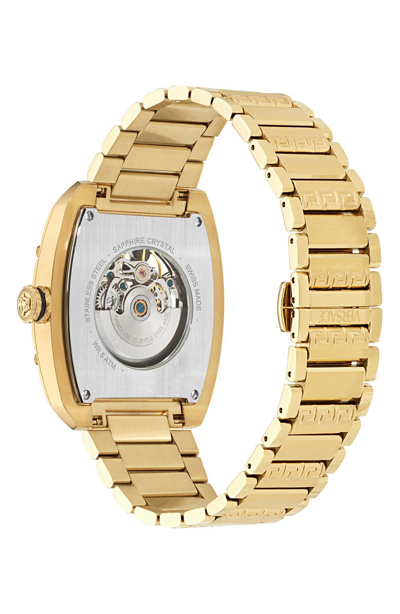Versace Dominus Bracelet Watch, 42mm, Alternate, color, Ip Yellow Gold