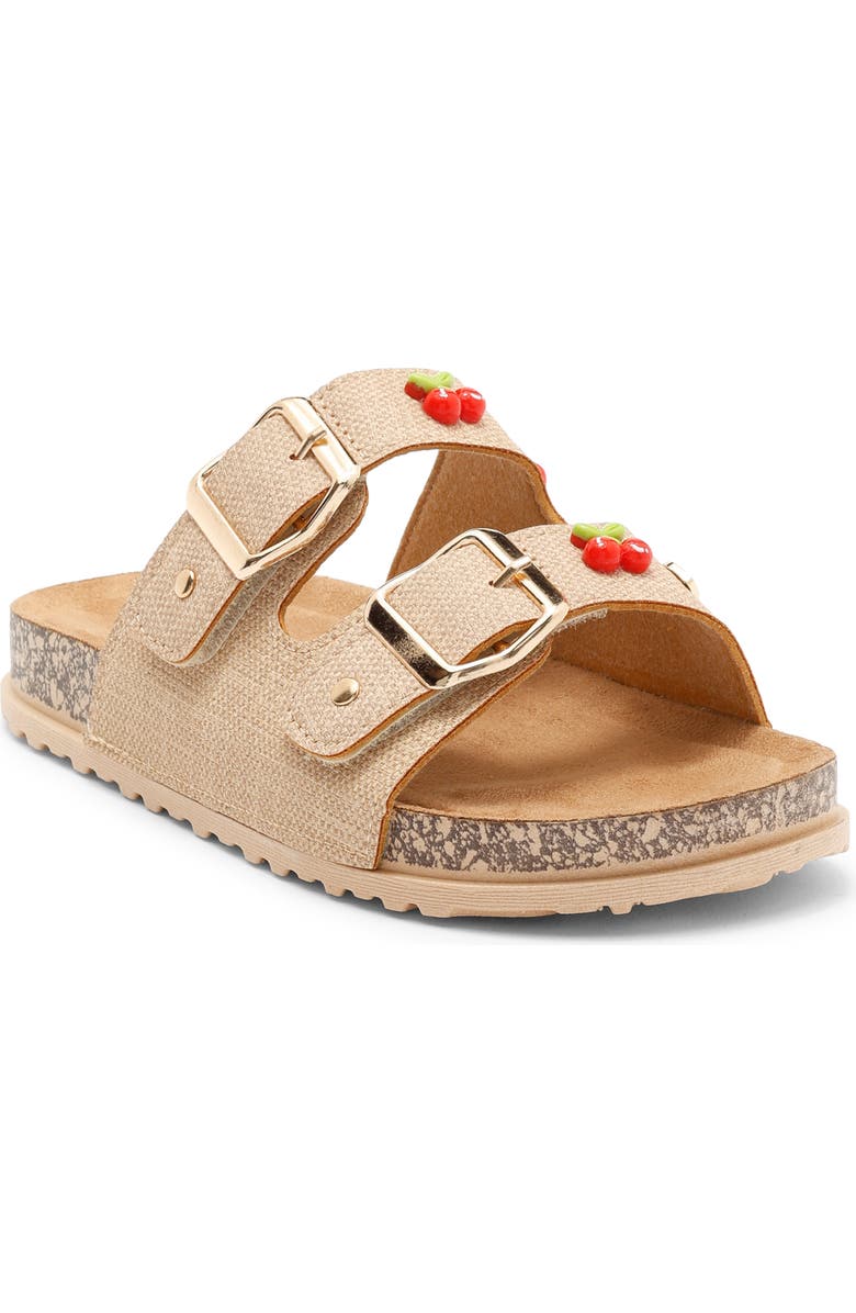 bebe Kids' Cherries Sandal, Main, color, Tan