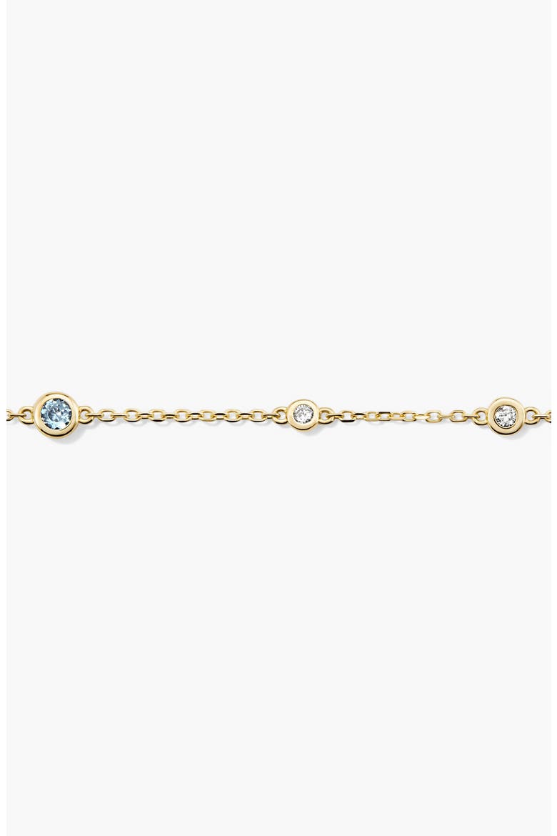 Gemstone Station Bracelet, Alternate, color, Aquamarine