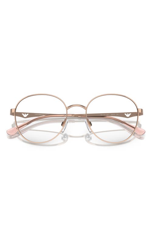 Emporio Armani 52mm Pillow Optical Glasses In Gold