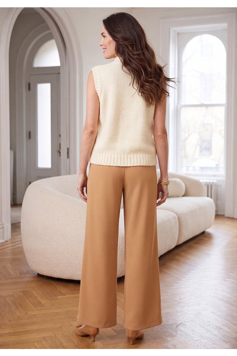 The Effortless Drawstring Wide Leg Pant, Alternate, color, CAMEL