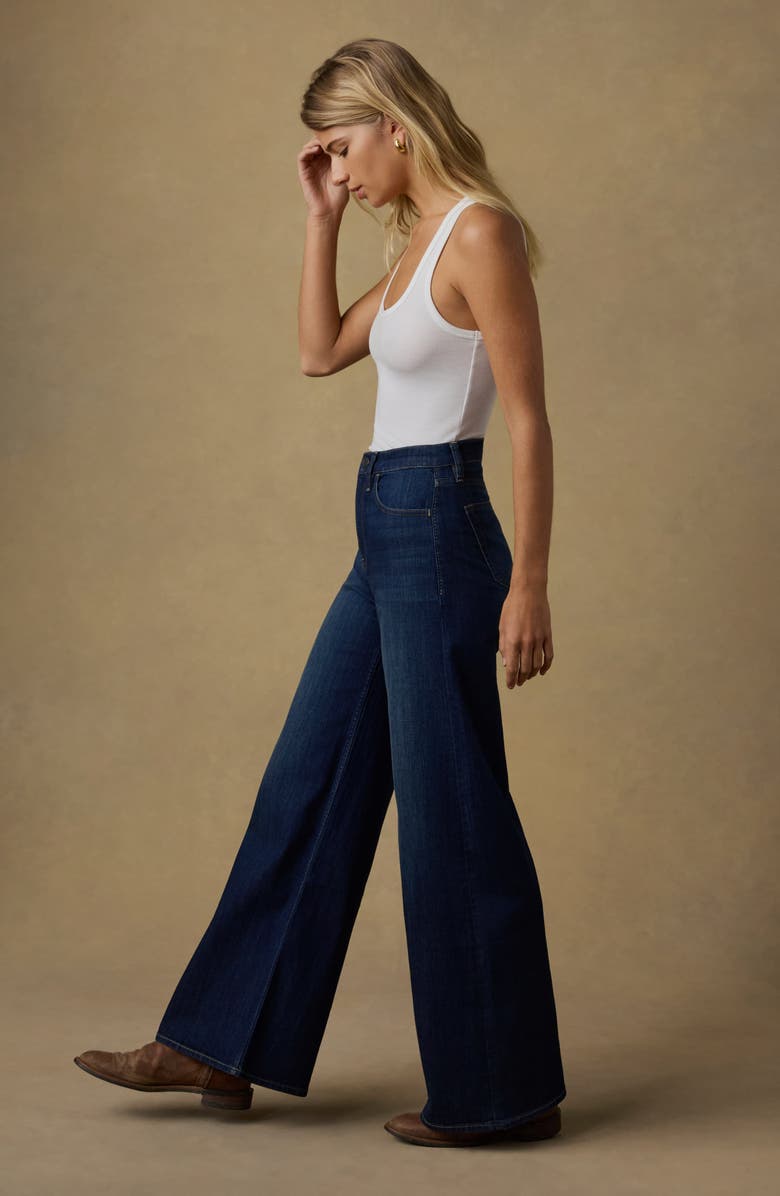 Faherty Saturday Wide Leg Jeans, Alternate, color, Dark Sea Wash