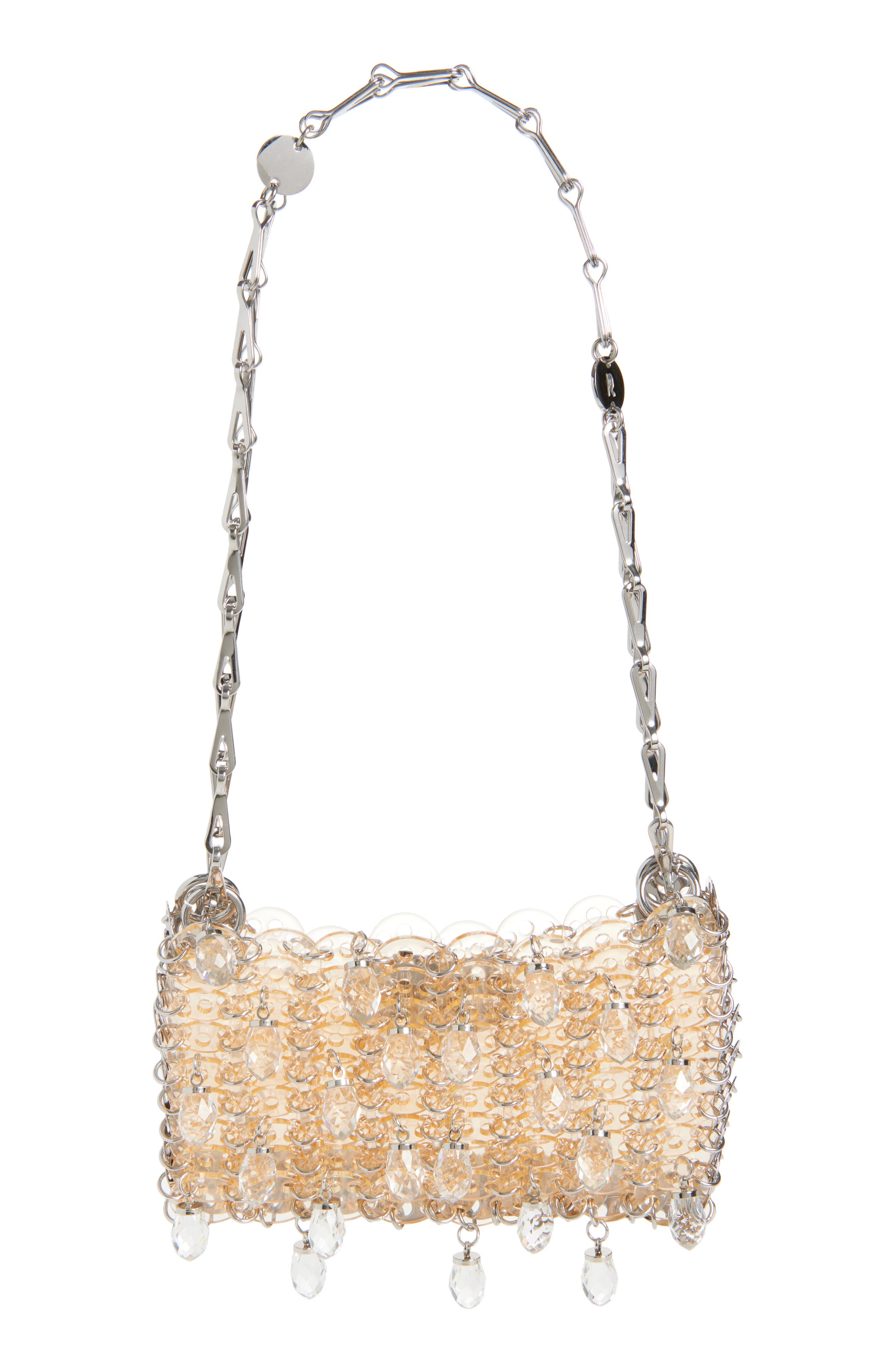 Rabanne Sac Shoulder Bag, Main, color, Transparent Pink