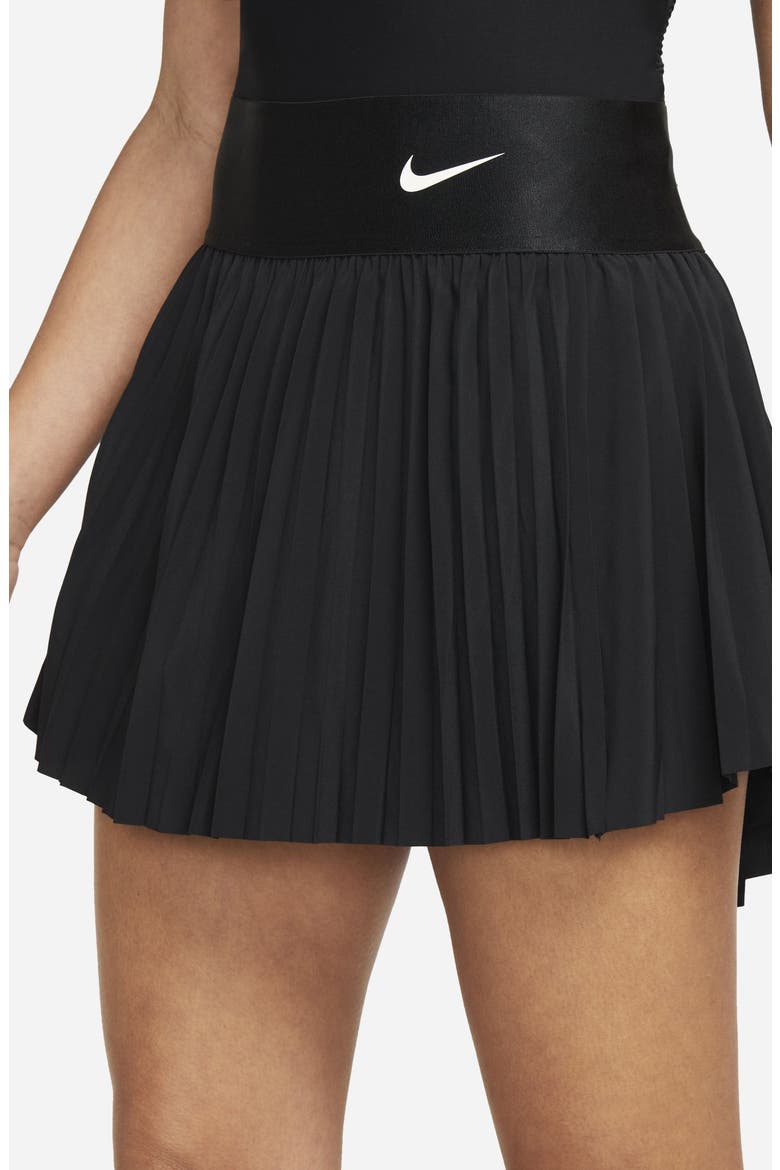 NikeCourt Dri-FIT Advantage Pleated Tennis Skirt, Alternate, color, BLACK/ BLACK/ WHITE