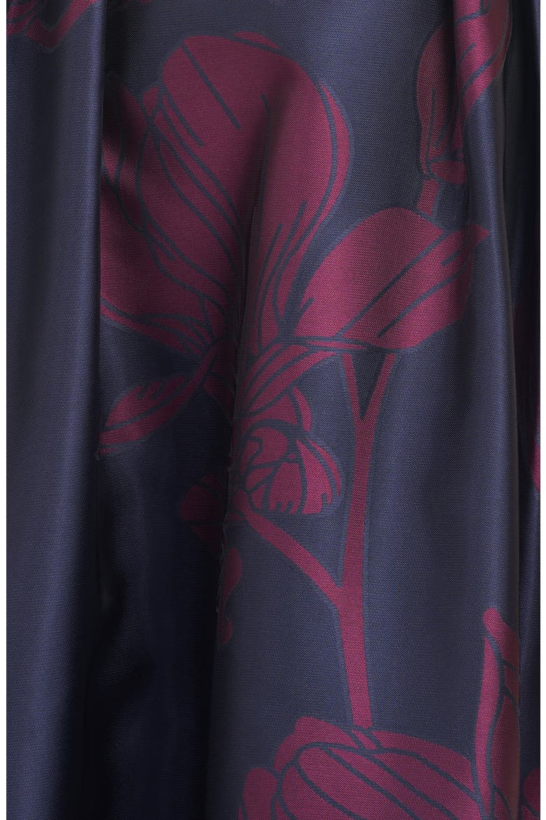 Coco Floral Print Gown, Alternate, color, CARBON/ BOYSENBERRY