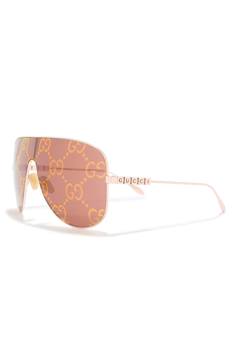 99mm Shield Sunglasses, Alternate, color, GOLD GOLD RED