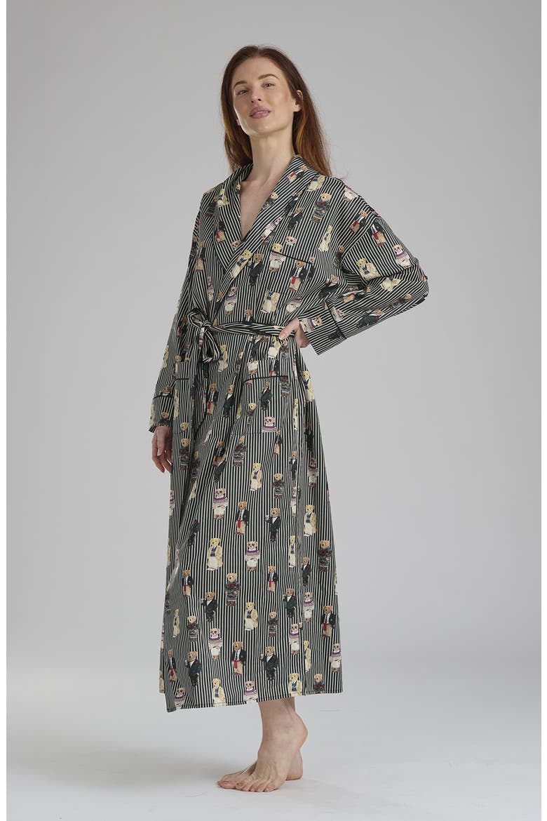 Heritage Bear Print Cotton Robe, Alternate, color, WINTER BEAR
