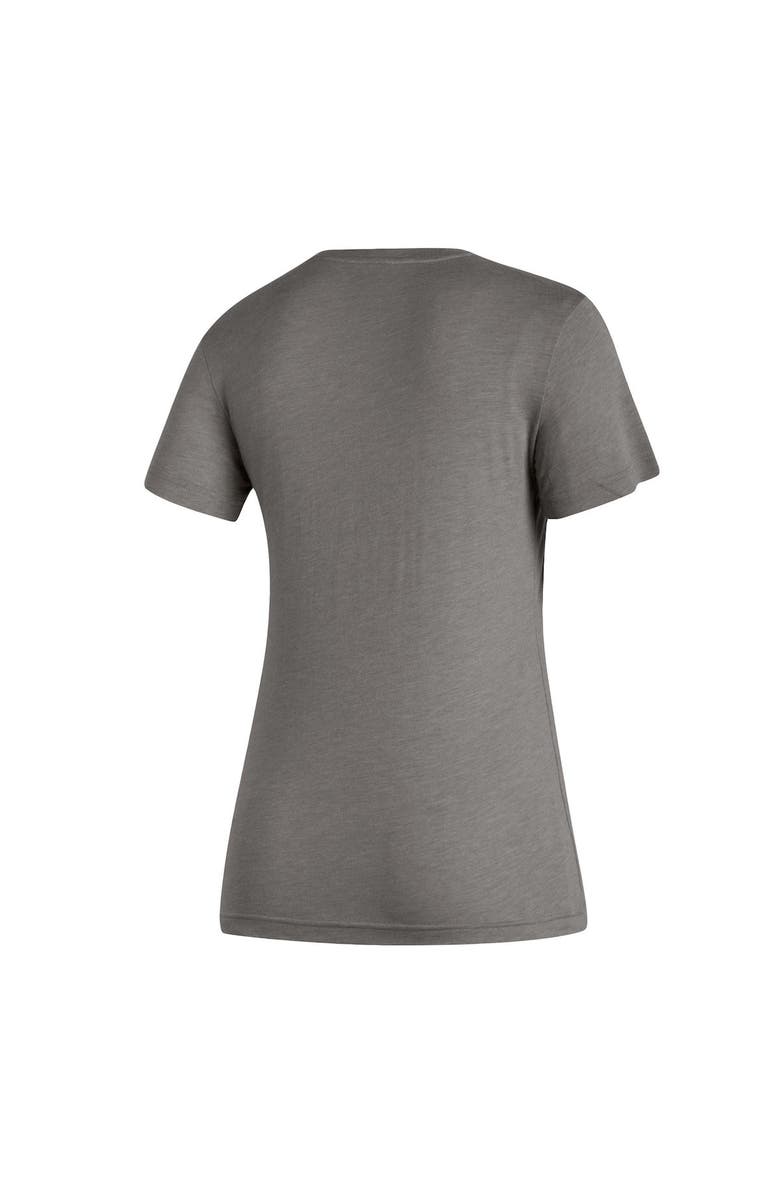 adidas Women's adidas Heathered Gray Georgia Tech Yellow Jackets Vault Logo Repeat Tri-Blend V-Neck T-Shirt, Alternate, color,