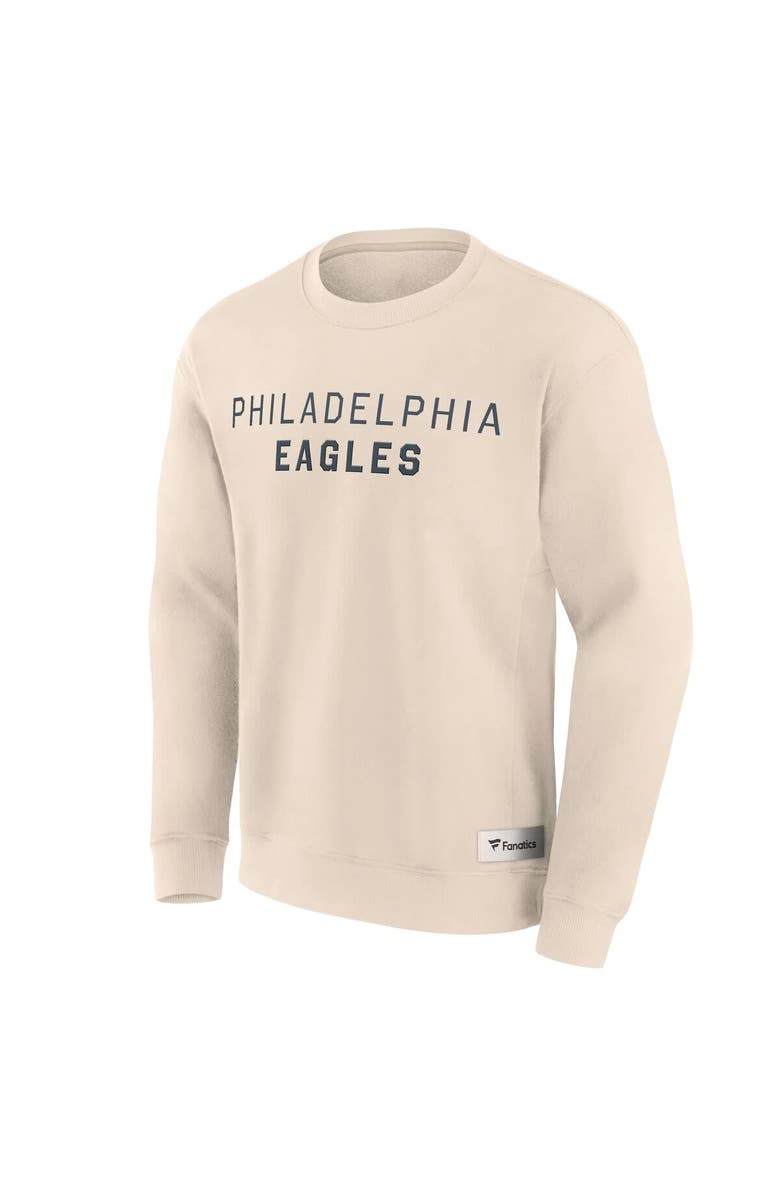 FANATICS Men's Fanatics Cream Philadelphia Eagles Elements Future Ground Lettering Pullover Sweatshirt, Alternate, color, Cream