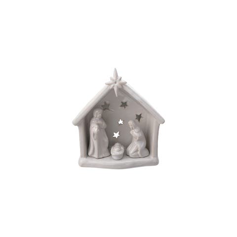 Stoneware Holy Family Tealight Holder