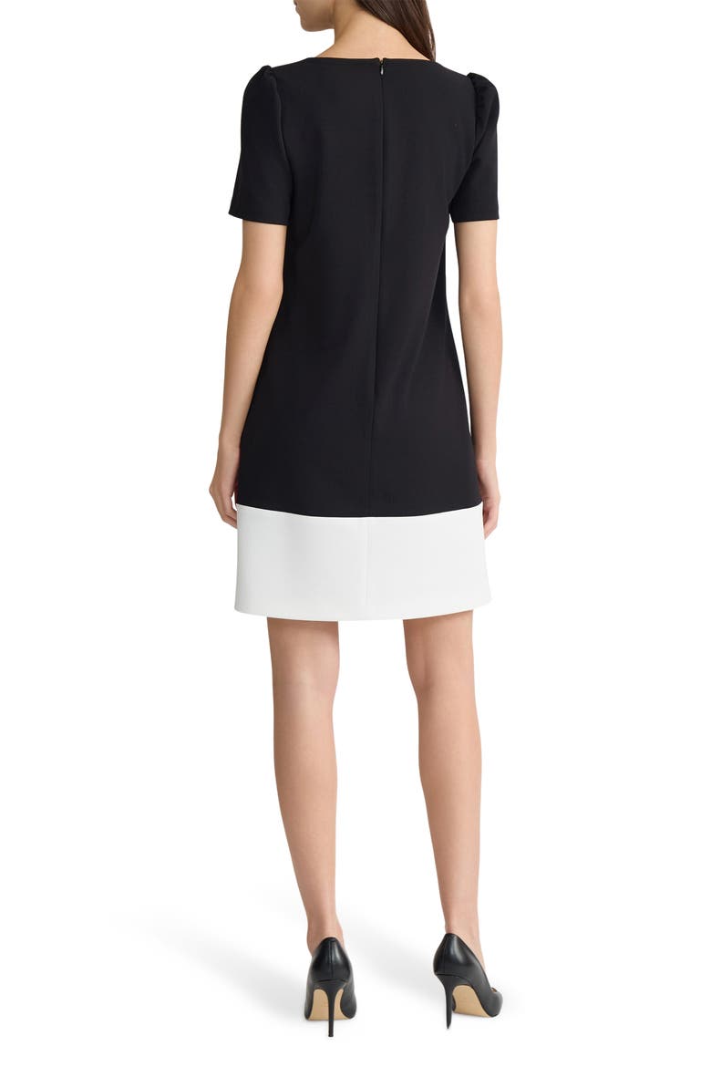 Colorblock Shift Dress, Alternate, color, BLACK/ LILY WHITE