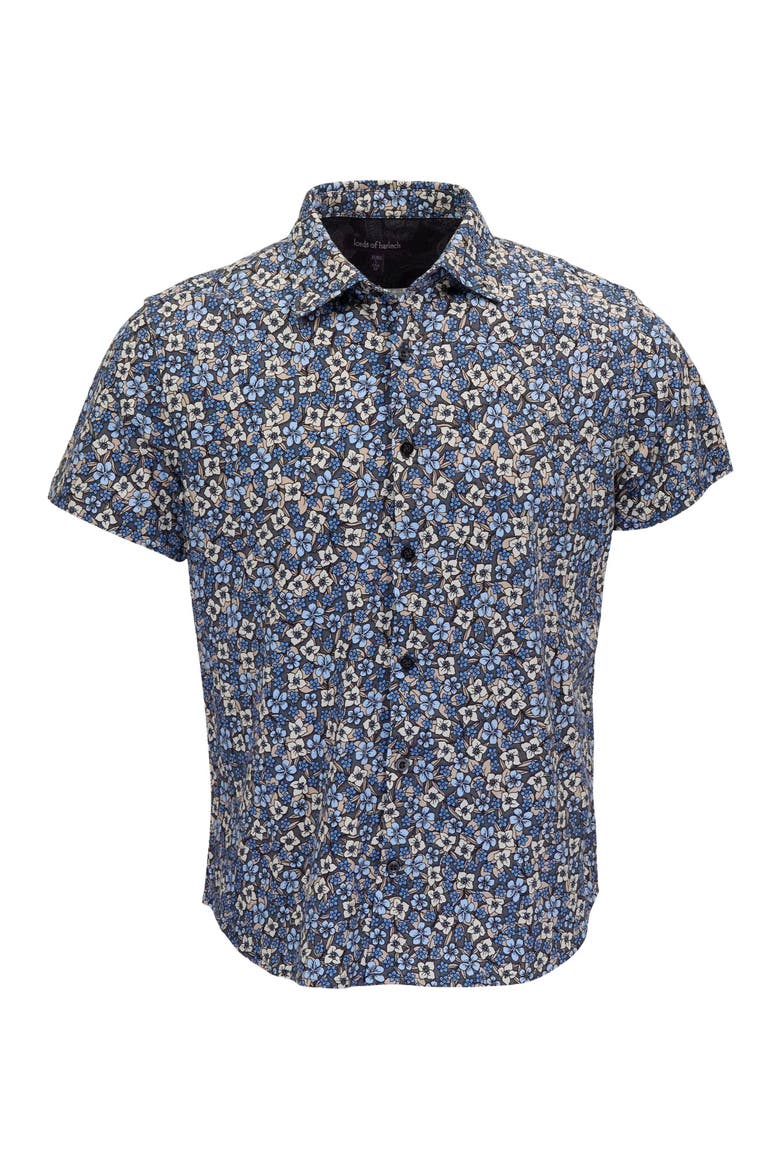 Floral Field Mens Knit Shirt, Alternate, color, FLORAL FIELD BLACK