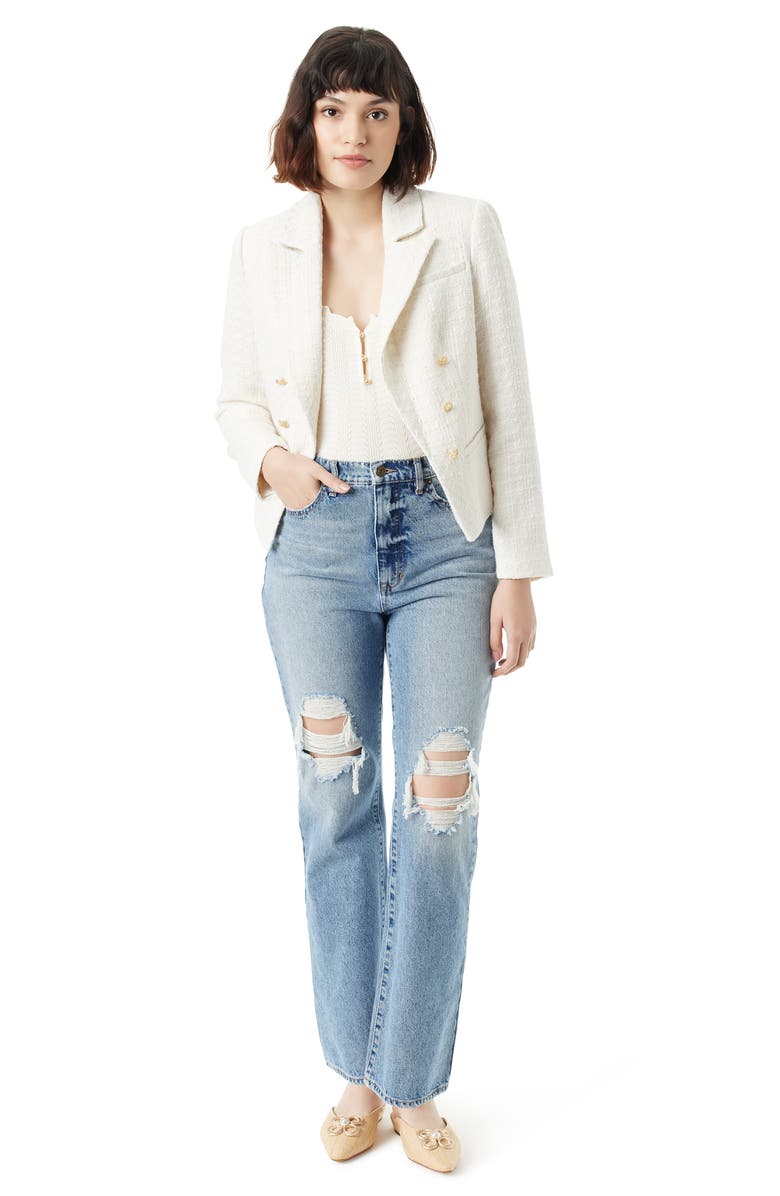 Sam Edelman Cheryl Open Front Crop Blazer, Alternate, color, 