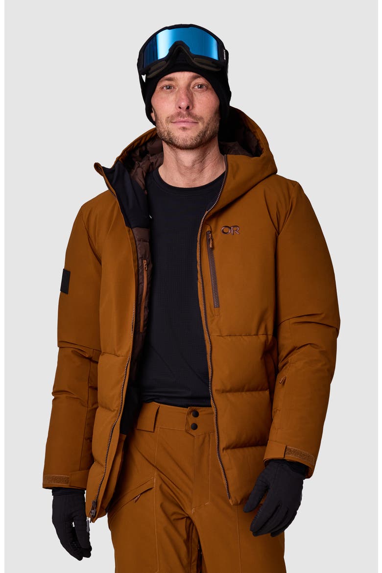 Snowcrew 700 Fill Power Down Hooded Jacket, Alternate, color, PECAN