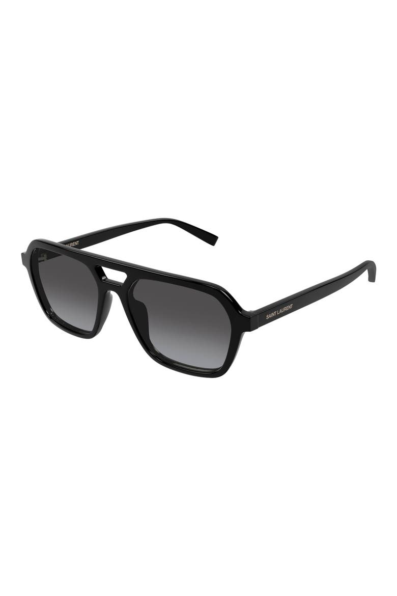 Gender Inclusive SL 905 Aviator Sunglasses, Alternate, color, BLACK