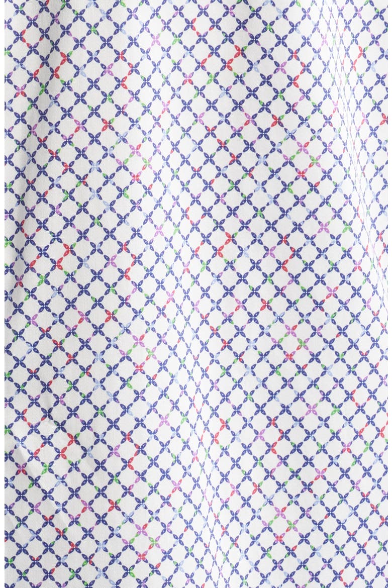 Cross Link Print Button-Up Shirt, Alternate, color, WHITE MULTI