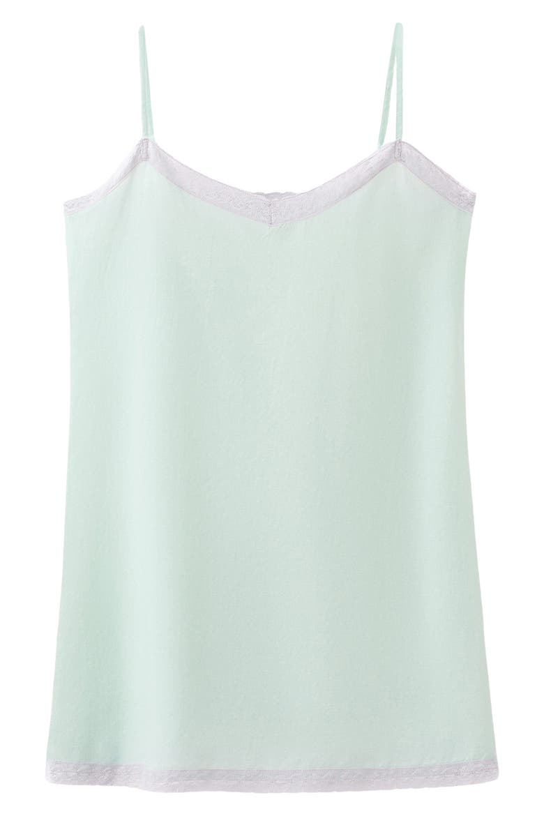 Lace Trim Cotton Nightgown, Alternate, color, BLUE