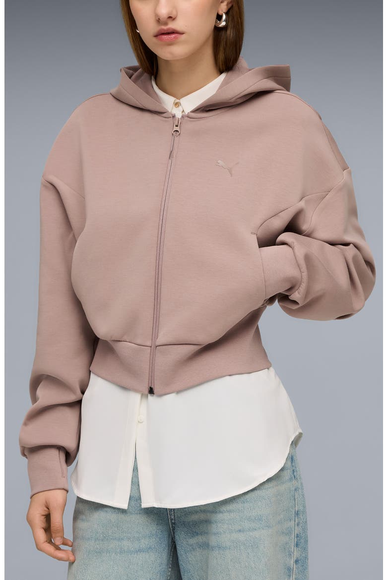 PUMATECH Sense Zip Hoodie, Main, color, SANDSTONE